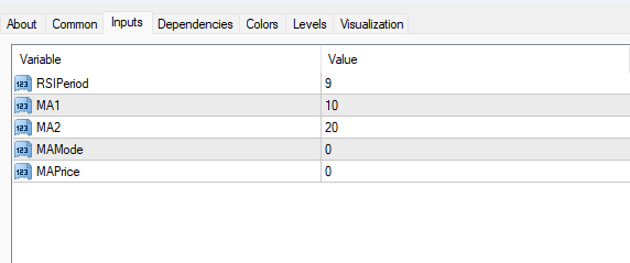 RSI on MAインジケーター 設定
